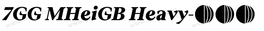 7GG MHeiGB Heavy字体转换